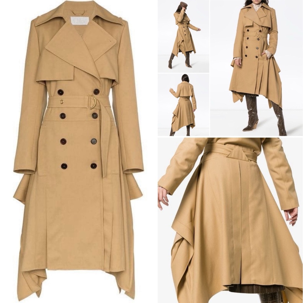 Chloe Double-Breasted Belted Trench Dress